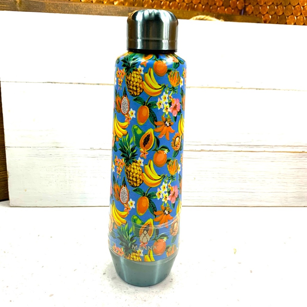 Manna Moda  18oz Tropical stainless water bottle